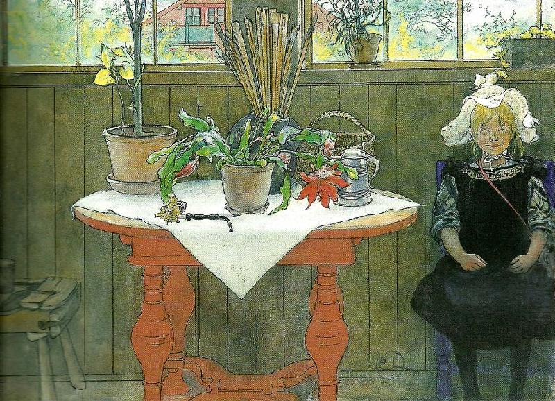 Carl Larsson kaktus-lisbeth i ateljen china oil painting image